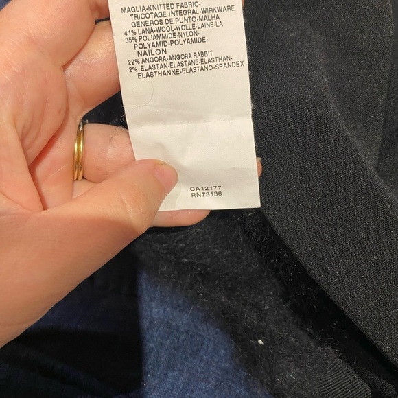 Max Mara / Maglia wool knit eyelash front short sleeve cteen neck sweater - Picture 5 of 7